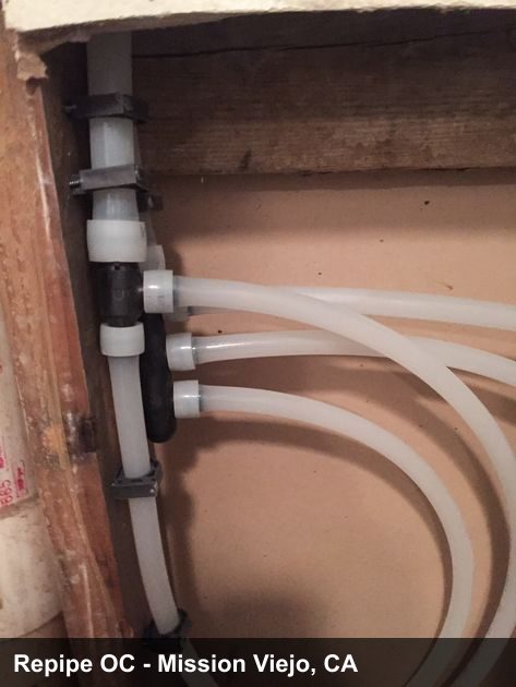 Repipe project photo - Mission Viejo, CA home pipes before or after replacement by Repipe OC